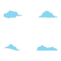 set wolk sjabloon vector pictogram illustratie ontwerp