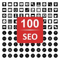 Set van Vector SEO Search Engine Optimization pictogrammen