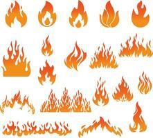 brand vlam illustratie reeks vector