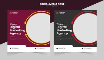 marketing social media postsjabloon vector