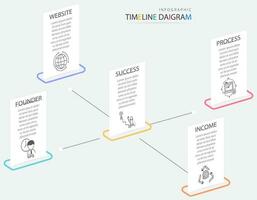 modern infographic elementen met grafieken, diagrammen, processen vector