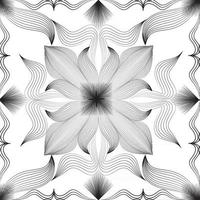 abstract bloemen arabesk naadloos patroon. arabisch lijnornament met bloemvormen. bloemen oriënteren tegelpatroon met swirl zwarte lijnen. Aziatische sieraad. swirl geometrische doodle textuur vector