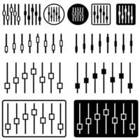 filter controle icoon vector set. aanpassing illustratie teken verzameling. menger symbool.