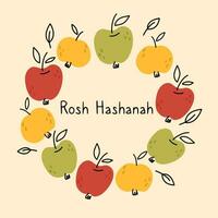 Rosh hashanah Joods nieuw jaar groet kaart.poster, ansichtkaart, poster, banier sjabloon vector