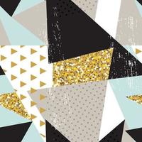 abstracte geometrische naadloze patroon achtergrond met glitter elementen. textiel of behang sjabloon. vector illustratie