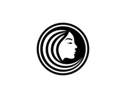 vector logo ontwerp voor schoonheid salon, haar- salon, kunstmatig