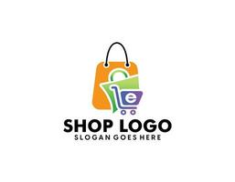 gemakkelijk online winkel logo ontwerpen sjabloon vector