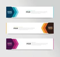 vector abstracte banner ontwerp websjabloon