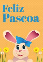 Feliz Pascoa Typografie vector