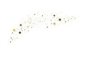 gouden vliegende sterren confetti vector