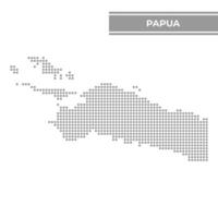 stippel kaart van Papoea is een provincie van Indonesië vector