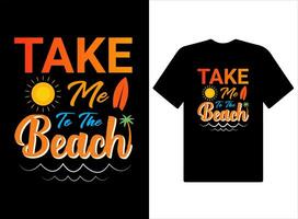 nemen me naar de strand t-shirts ontwerp wijnoogst zomer illustratie vector