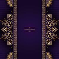 Purper achtergrond, met goud mandala decoratie vector