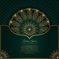 luxe achtergrond, met goud mandala ornament vector