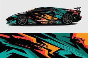 auto wrap grafische race abstracte achtergrond voor wrap en vinyl sticker vector
