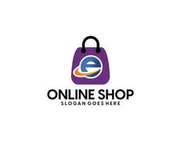 online winkel logo sjabloon ontwerp vector