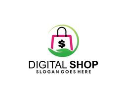 online boodschappen doen logo ontwerp sjabloon vector