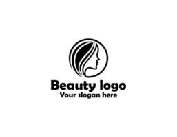 vrouw gezicht logo ontwerp vector illustratie. vrouw gezicht geschikt voor schoonheid en kunstmatig bedrijf logo's.