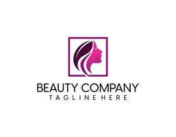 luxe schoonheid vrouw logo ontwerp voor verzinnen, make-over, salon, schoonheid zorg, kapper. vector