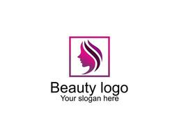 schoonheid vrouw logo ontwerp voor verzinnen, make-over, salon, schoonheid zorg, kapper. vector