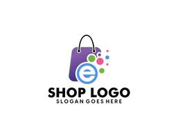 gelukkig boodschappen doen logo vector