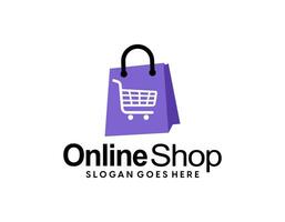 boodschappen doen logo ontwerp concept sjabloon vector