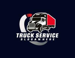 een sjabloon van vrachtauto logo, lading logo, levering lading vrachtwagens, logistiek logo vector