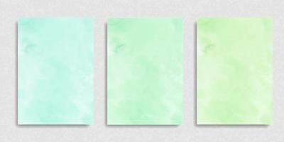 set van mint groene salade gradiënt aquarel vector achtergrond