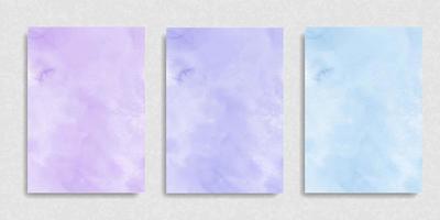 set van violet paars blauw aquarel penseel verf vector gestileerde gestreepte kaart