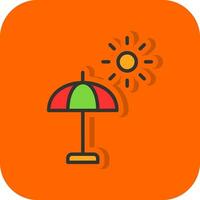 zon paraplu vector icoon ontwerp
