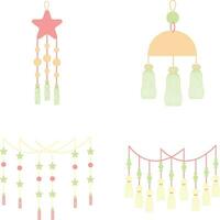 diy muur hangende decoratie. in boho stijl. macrame. geïsoleerd vector