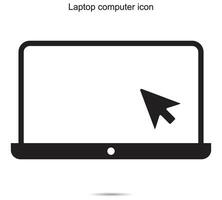 laptop computer icoon, vector illustratie.