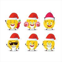 de kerstman claus emoticons met nance fruit tekenfilm karakter vector