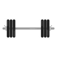 sportschool of fitness barbell vlakke stijl ontwerp vector illustratie pictogram teken geïsoleerd op een witte achtergrond. symbool van de gewichtheffen sport of fitnessapparatuur.