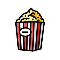 emmer popcorn doos heerlijk kleur icoon vector illustratie