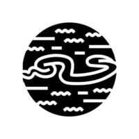 slang water dier glyph icoon vector illustratie