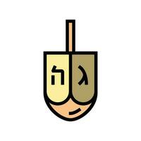 Chanoeka dreidel Joods kleur icoon vector illustratie