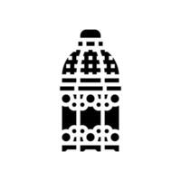 Islamitisch lantaarn fanatiek glyph icoon vector illustratie