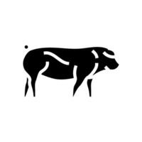 duroc varken ras glyph icoon vector illustratie