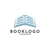 Open boek logo ontwerp creatief idee vector