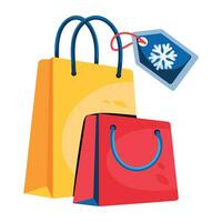 trendy wintershoppen vector