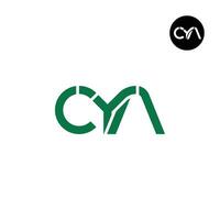 brief cya monogram logo ontwerp vector