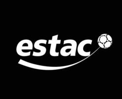 troyes ac club symbool logo wit ligue 1 Amerikaans voetbal Frans abstract ontwerp vector illustratie met zwart achtergrond