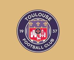 toulouse fc club symbool logo ligue 1 Amerikaans voetbal Frans abstract ontwerp vector illustratie met bruin achtergrond