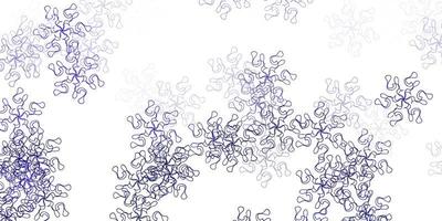 lichtpaarse vector doodle sjabloon met bloemen.
