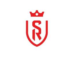 stade de reims club symbool logo ligue 1 Amerikaans voetbal Frans abstract ontwerp vector illustratie