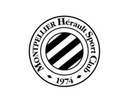 montpellier club logo symbool zwart ligue 1 Amerikaans voetbal Frans abstract ontwerp vector illustratie