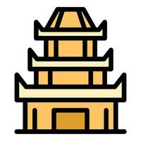 oude pagode icoon vector vlak