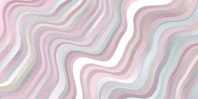 lichte veelkleurige vectorachtergrond met gebogen lijnen. kleurrijke abstracte illustratie met gradiëntkrommen. sjabloon voor uw ui-ontwerp. vector