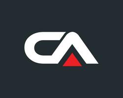 creatief alfabet 'ca' logo ontwerp sjabloon voor uw bedrijf. vector